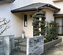 京都市北区・植栽工事（マンション入り口）